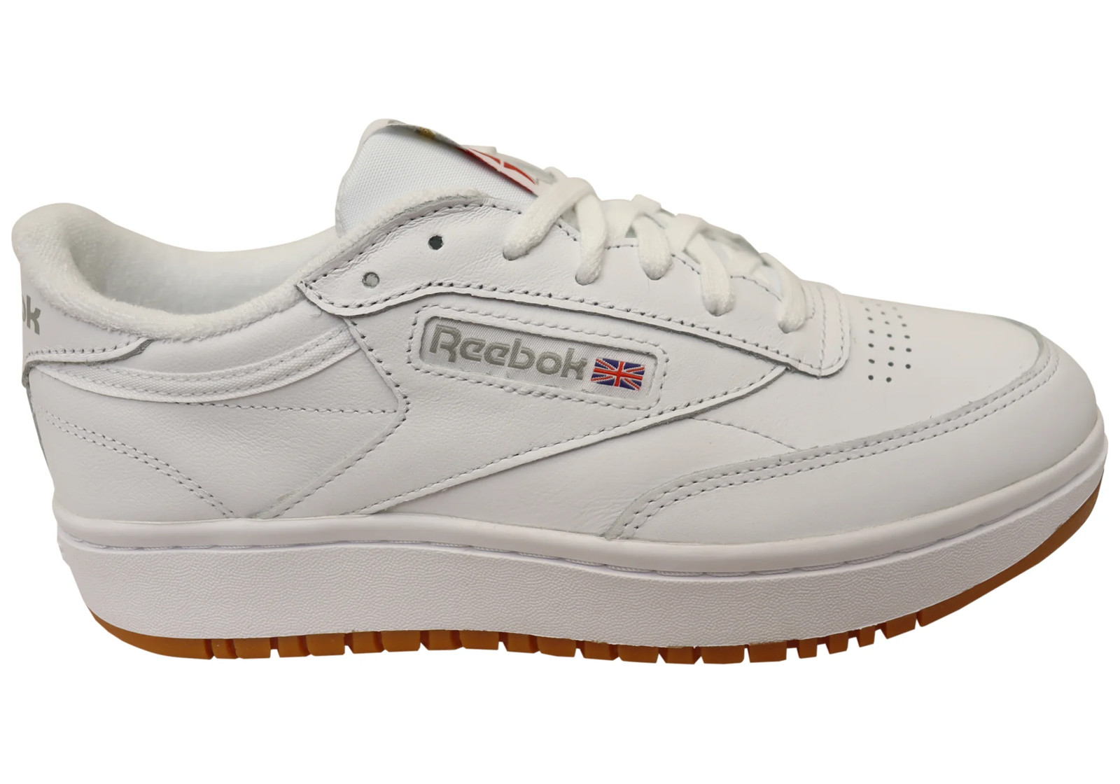 Womens Reebok Club C Double Comfortable Leather Lace Up Sneakers – ModeShoesAU