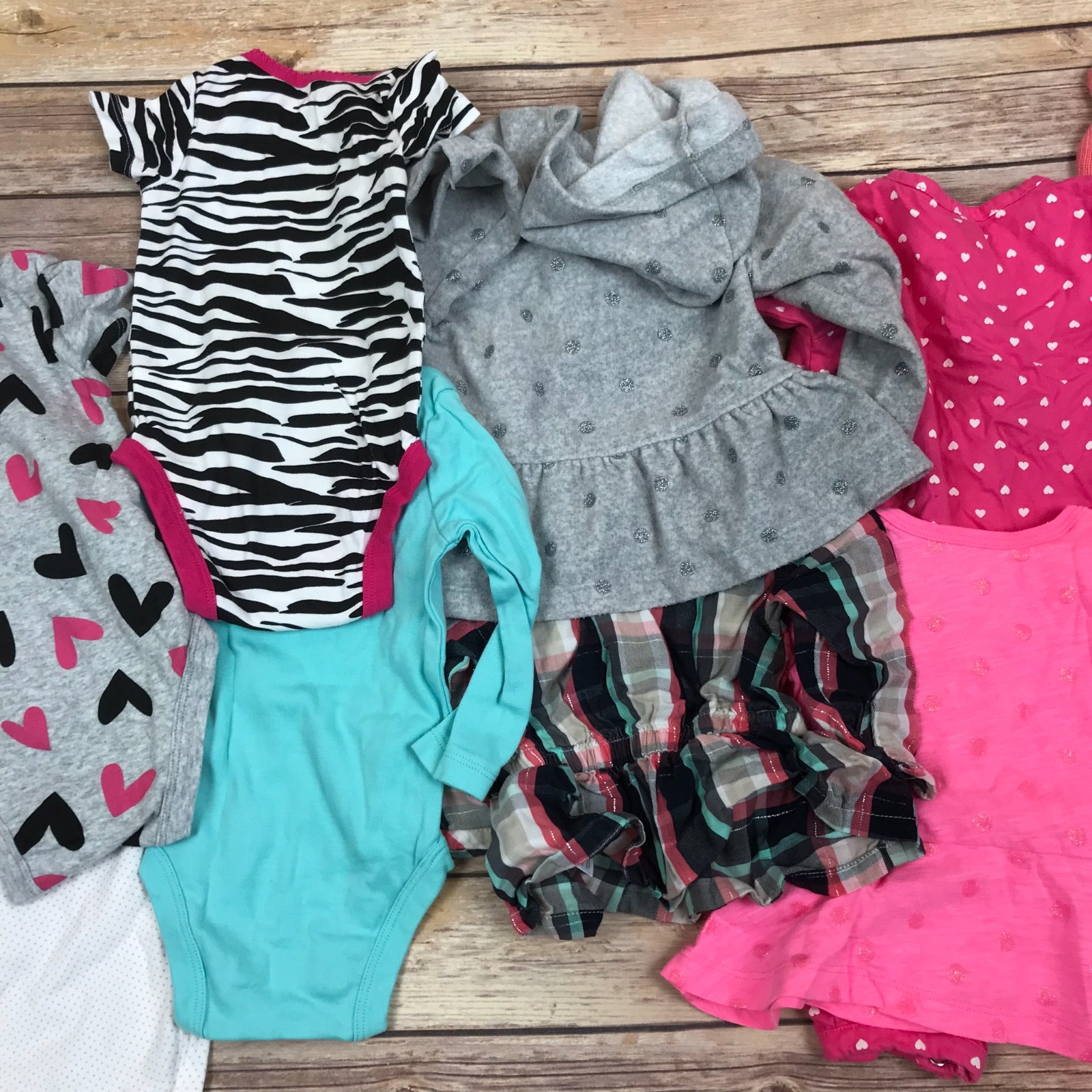 Koala Baby Carters Baby Girl 6M Lot of 12 Pieces Bodysuit Top Skirts One Piece