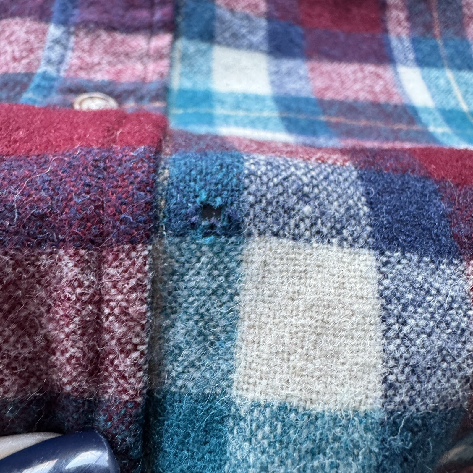 Vintage Pendleton Wool 3 Shirts Scarf Vest Repair or Reuse Tartan Plaid Solid