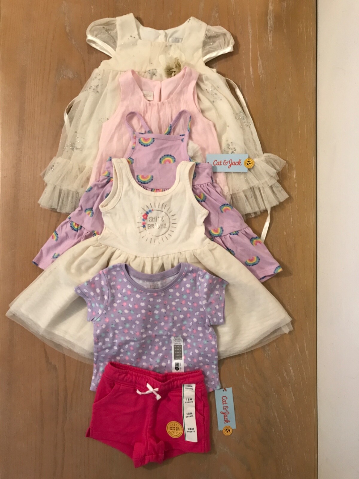 Cat & Jack/Old Navy/Others Infant Girls Clothing Lot of 6 Size 18 & 18-24 Months