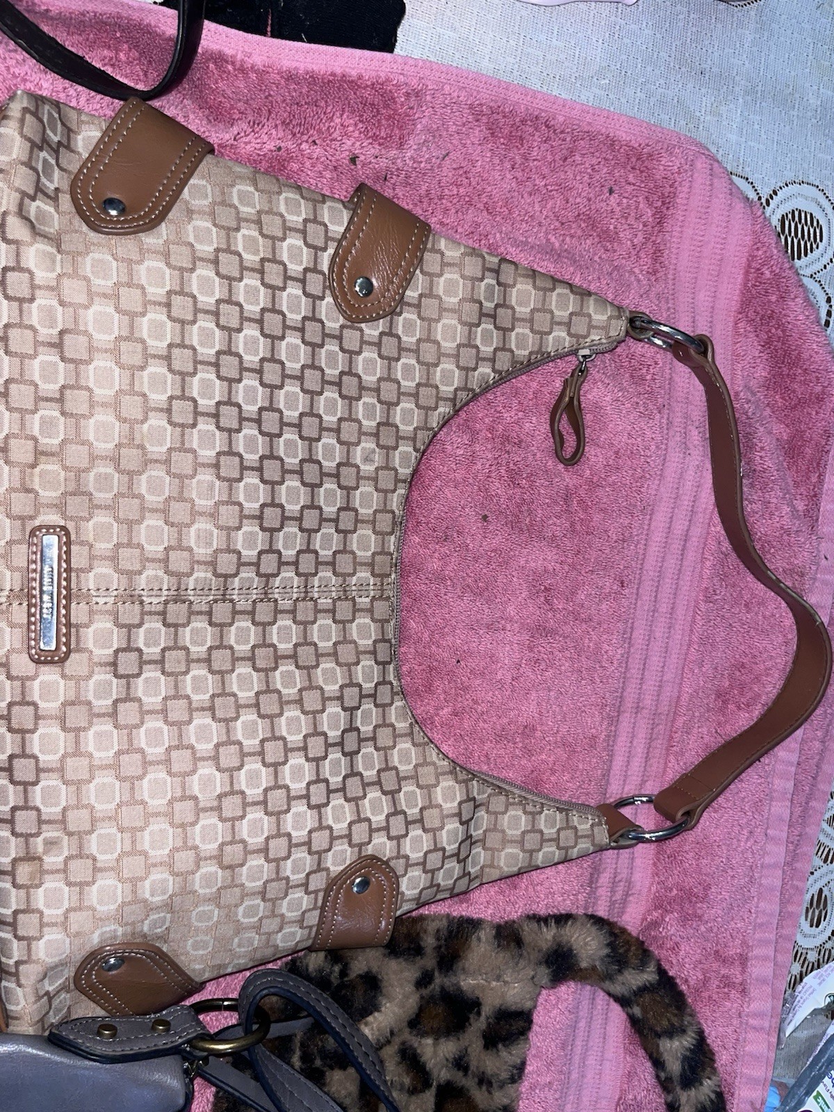 Nine west Lot of 3 Multicolor Leather Handbags Geometric Pattern Everyday