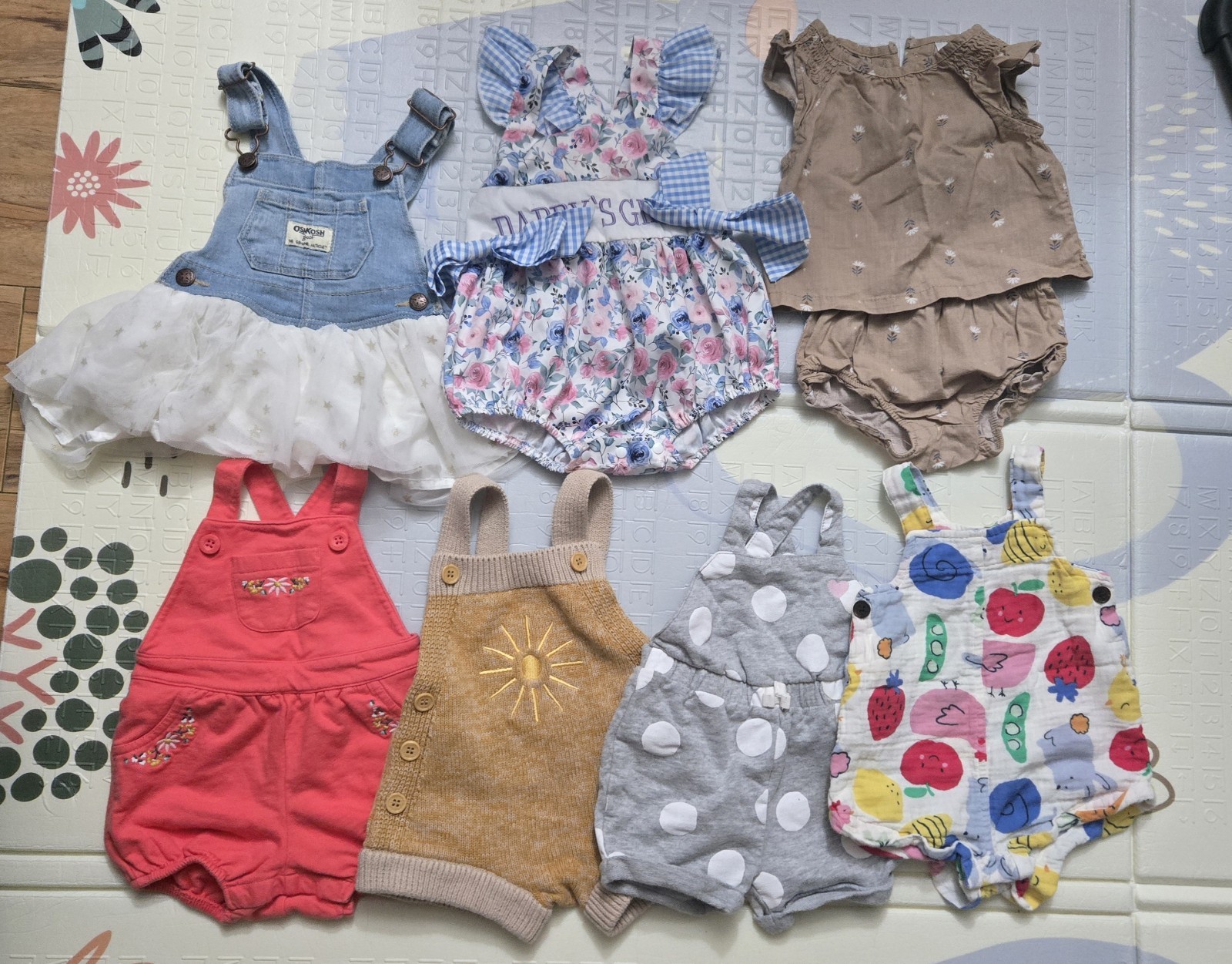 7pcs Assorted Rompers/Outfit Baby Girl 3-6 Months