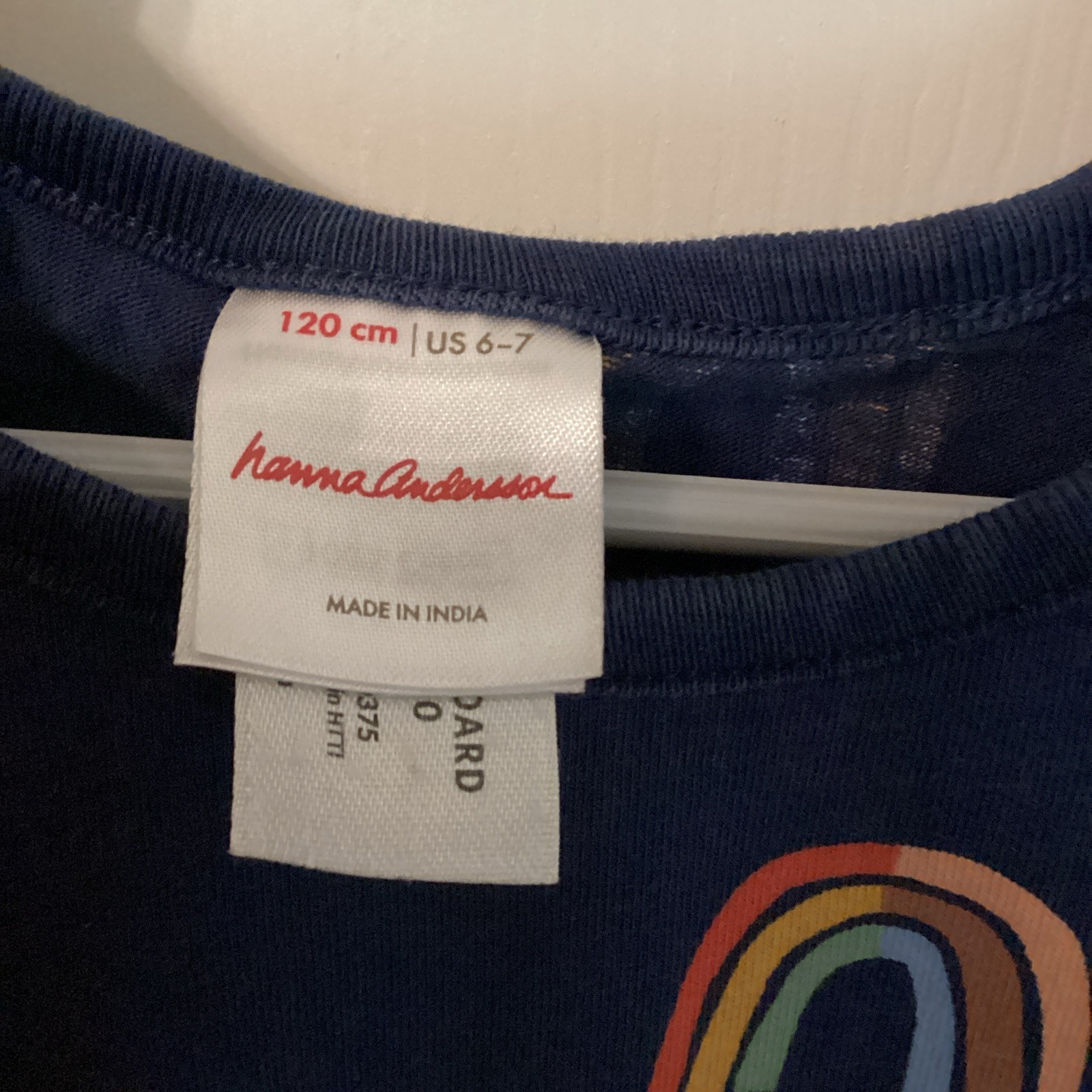 Hanna Andersson Girls Dress Lot of 3 US 6-7 Cotton Striped Citrus Rainbow Space