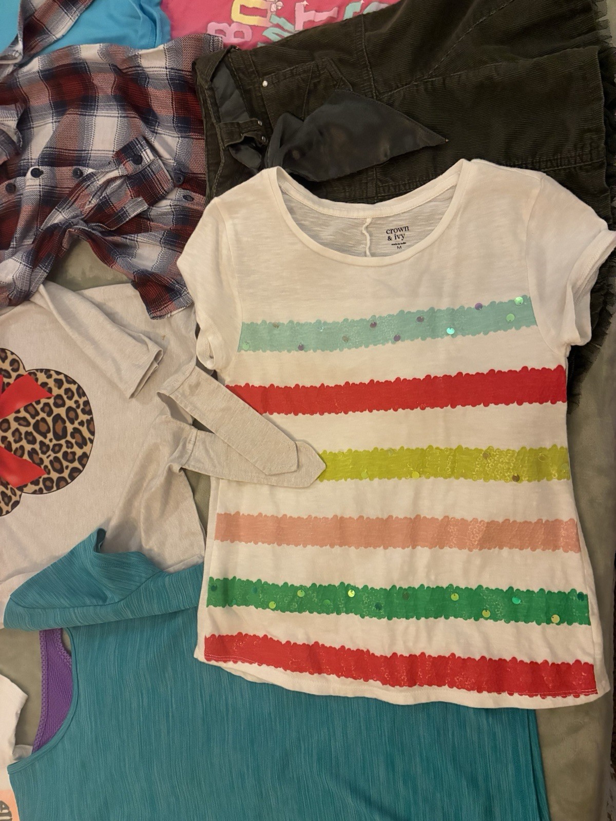 Bundle Of Girls Clothing Size 7/8… 12 Pieces… Different Brands