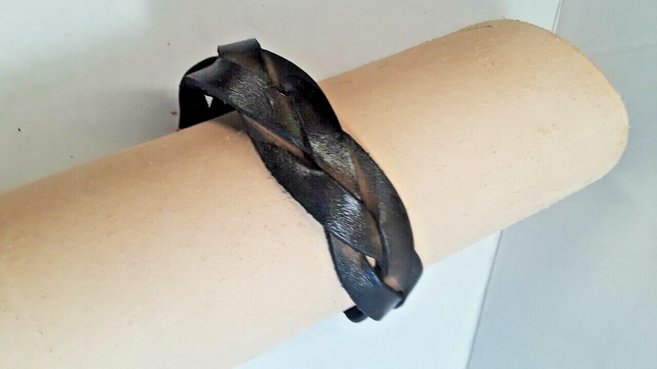 MYSTERY Bracelets – LOVE BFF~ All Leather ~ HAND MADE ~ FRINDSHIP – Black **