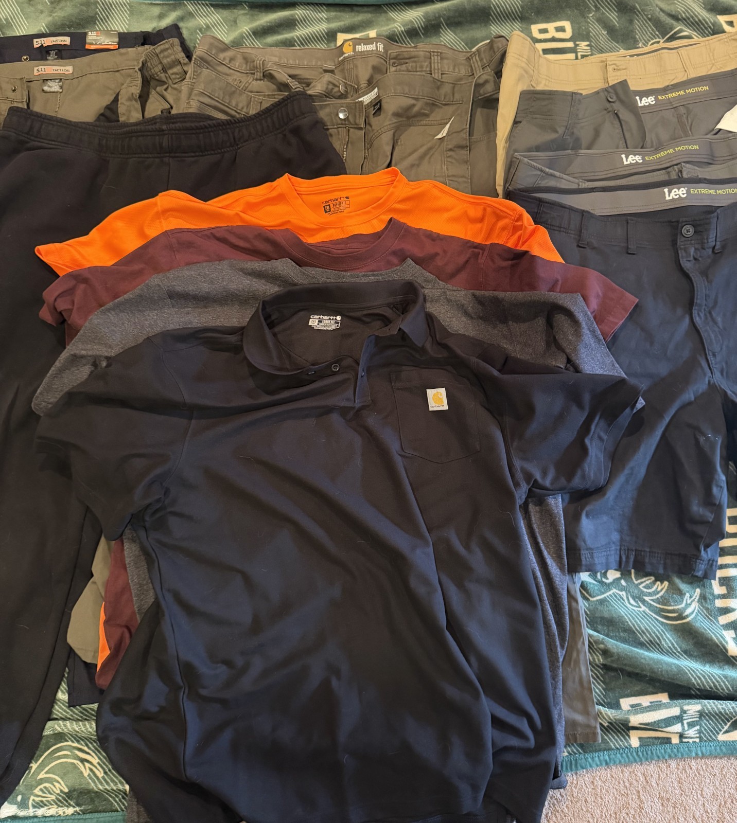 Mens Carhartt- 5.11 Tactical- Lees -Pants- Shorts- T-Shirts