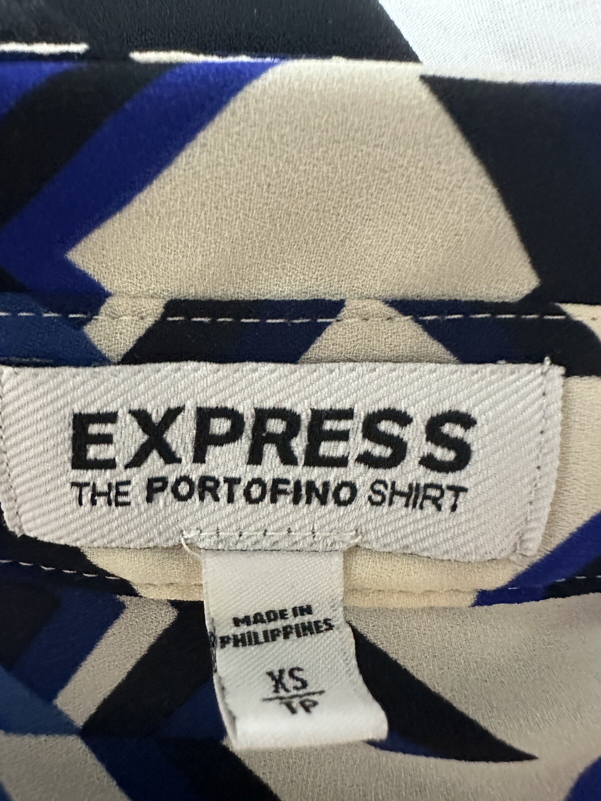 2 Lot Express Top Womens Extra Small The Portofino Shirt Feather Aztec Design