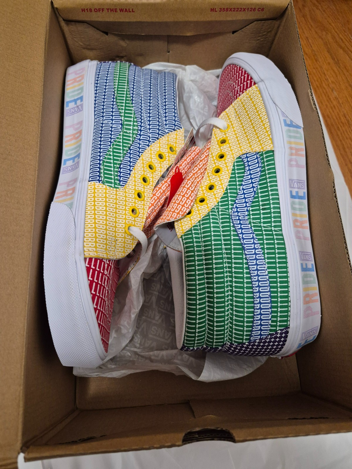 Bulk Vans Classic Slip On and Sk-8 Mid PRIDE Multi-Color Rainbow Mens Shoes