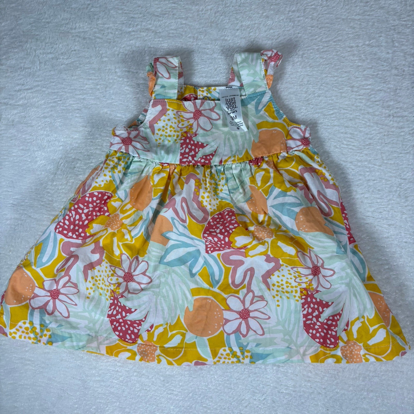 Lot Of 3, 6, 9 Month Old Baby Girl Clothes 10pc
