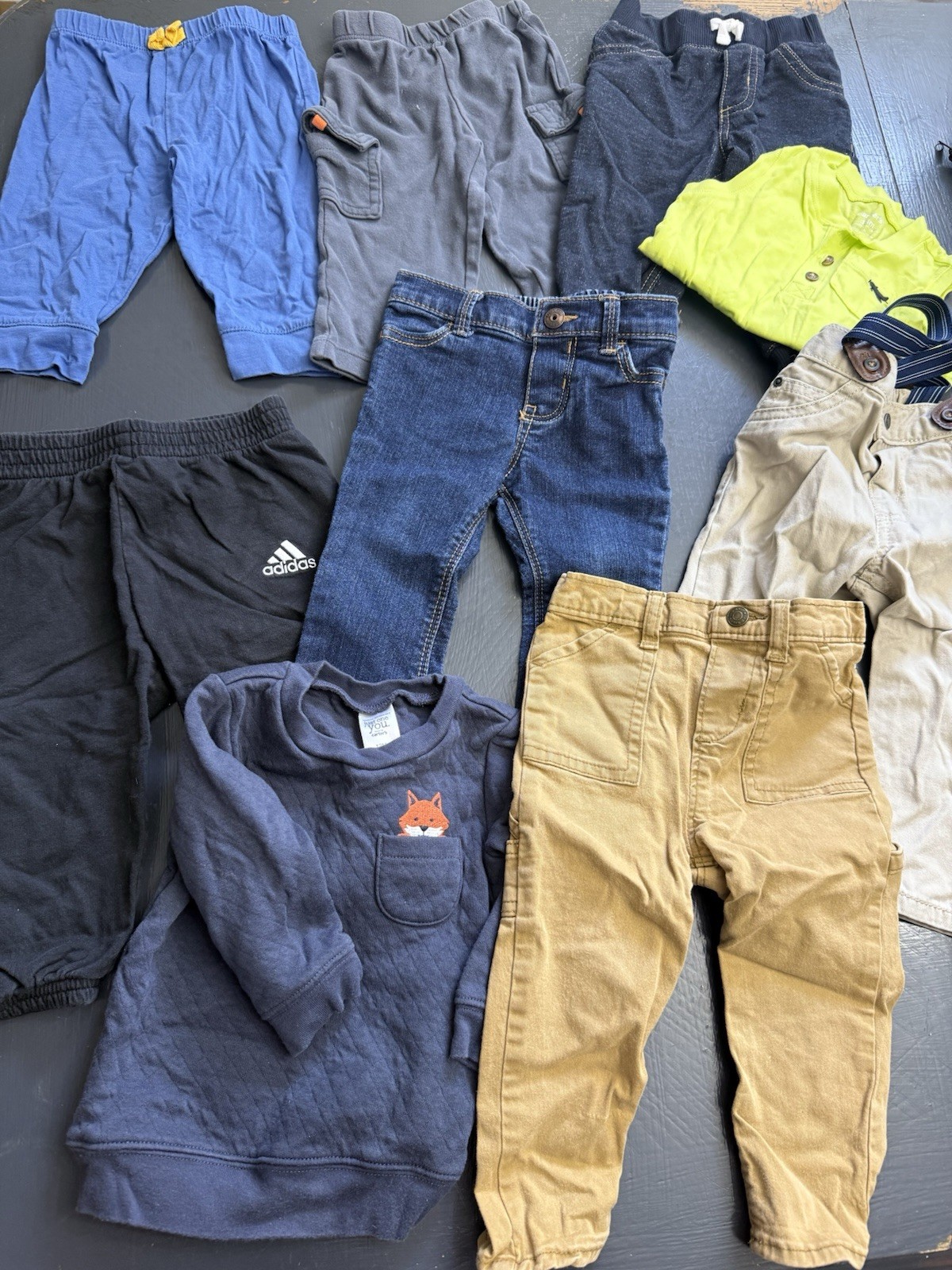 Oahkosh Adidas Old Navy Carters Pants Lot 9 Pieces