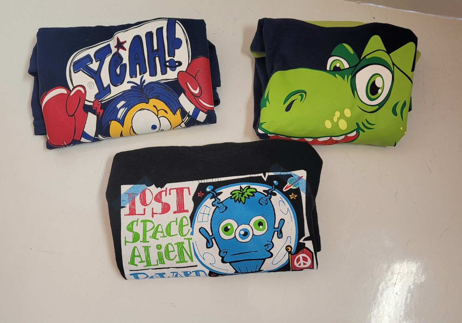 Graphic Long Sleeve Lot Of 3 Boys 4T Health-Tex Garanimals Monster Dinosaur