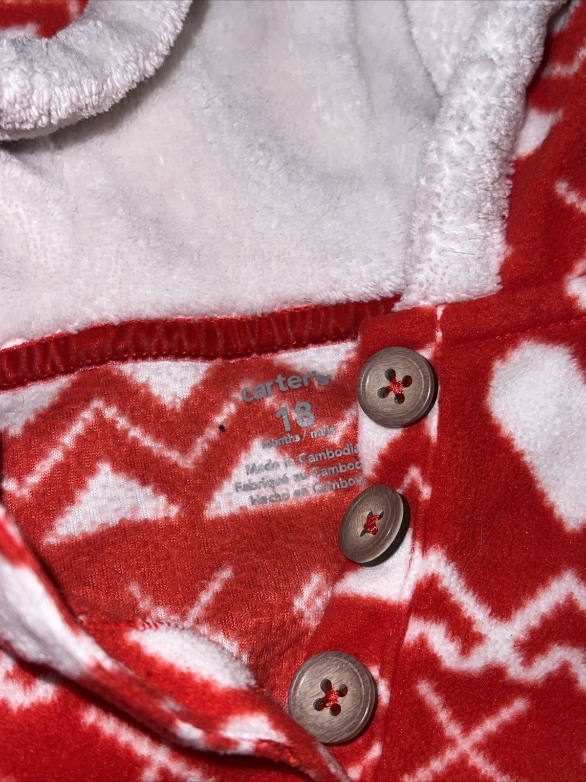Baby Girl Carter’s Heart/Valentine’s Day One Piece-size 18 Months