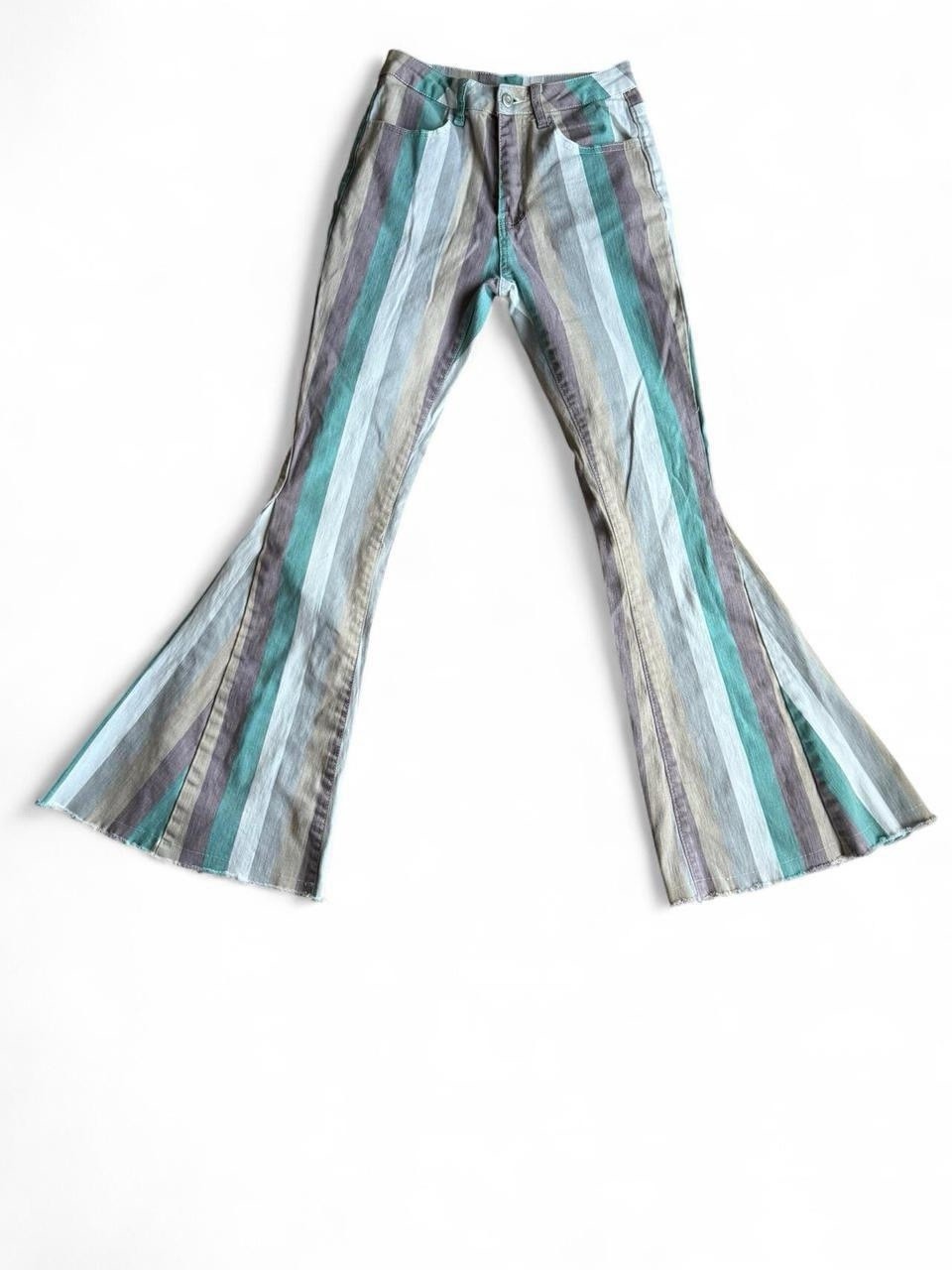Retro Pattern Flare Pants Bundle size 3/small Checkerboard Stripes Y2K Vibes
