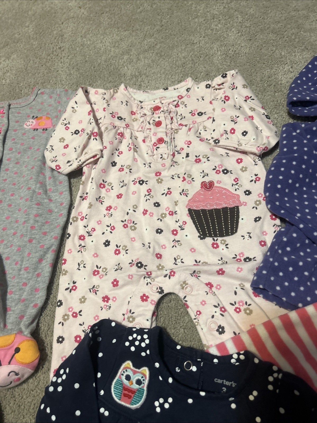 Baby Infant 3M Months Girls Colorful Clothes Lot Set Hearts Pink Winter Cute