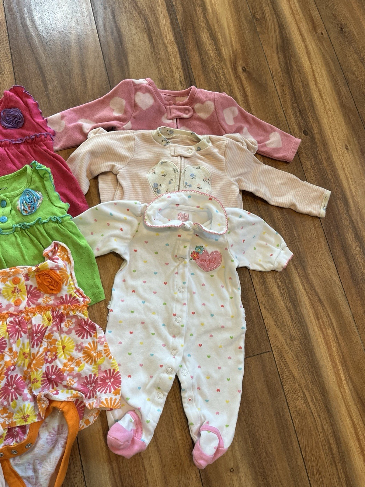 Infant Baby Girl 0-3mo Colorful Fun Summer Clothing Bundle LOT15pcs Dresses Hat