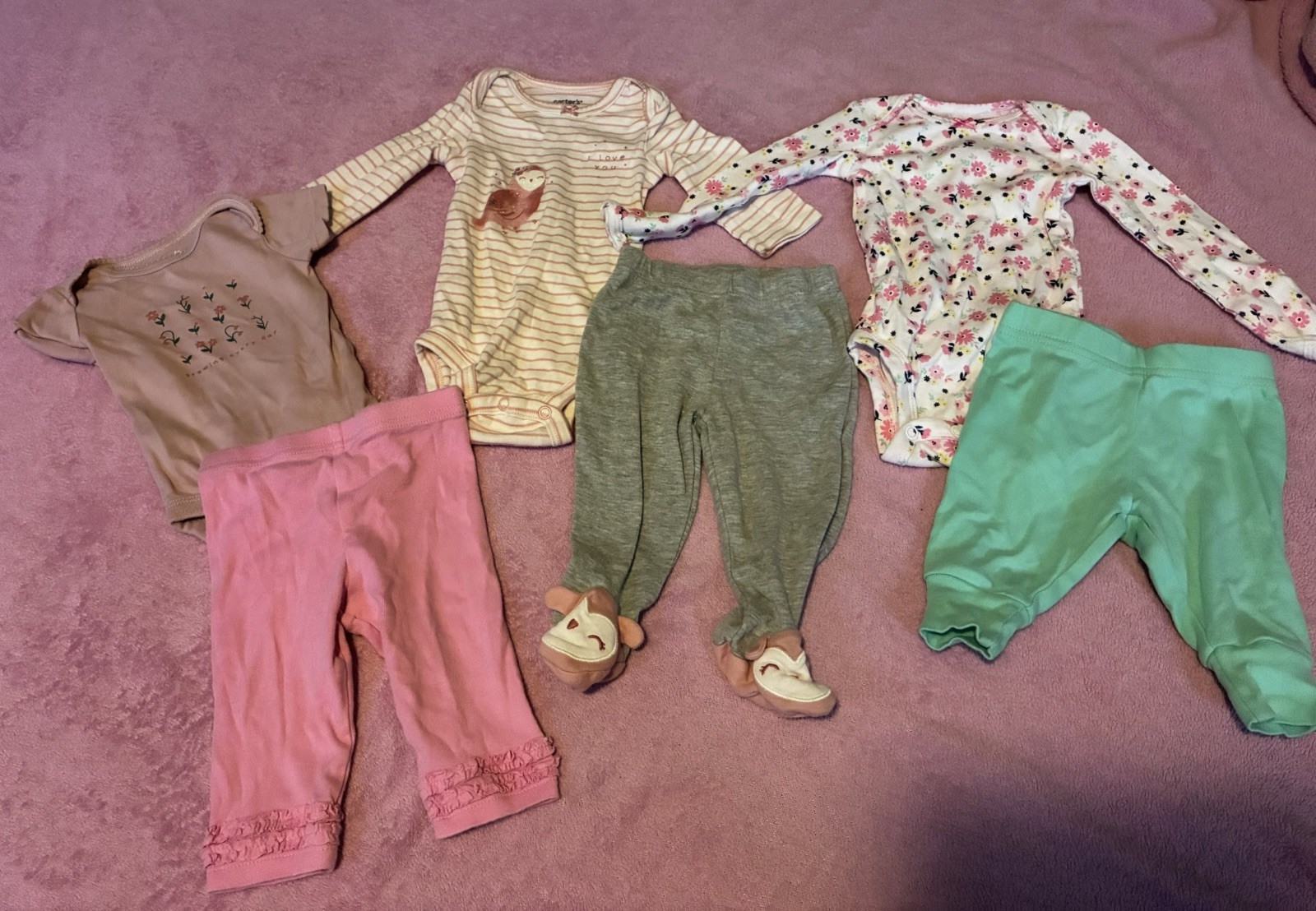 Newborn Baby Girl Clothes Lot Of 13 Items