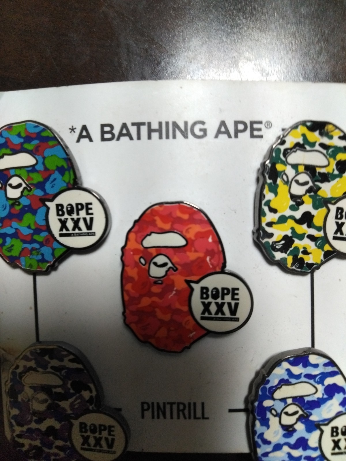 *A Bathing Ape® Pintrill (Set Of Five)