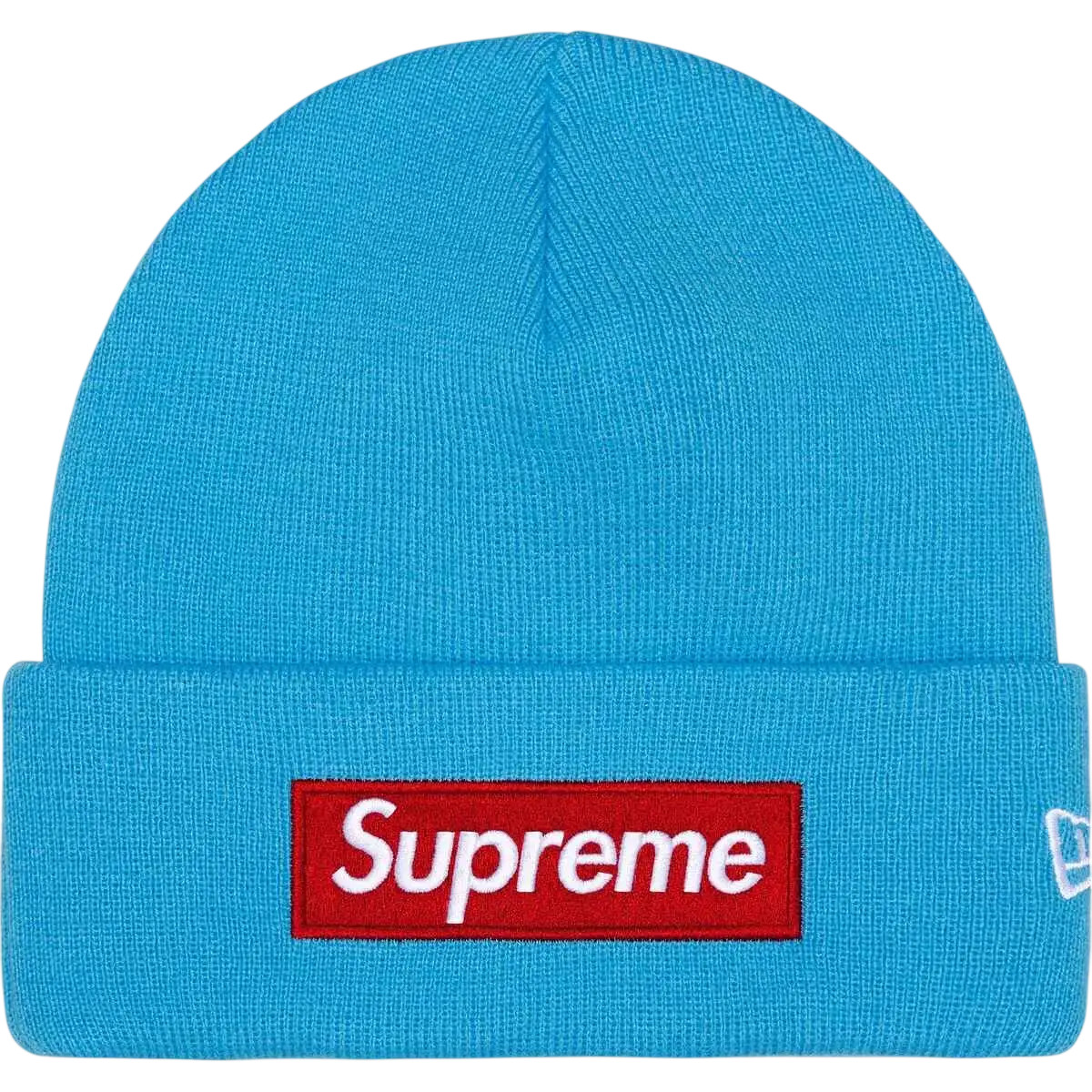 Supreme x New Era Box Logo Beanie Cyan