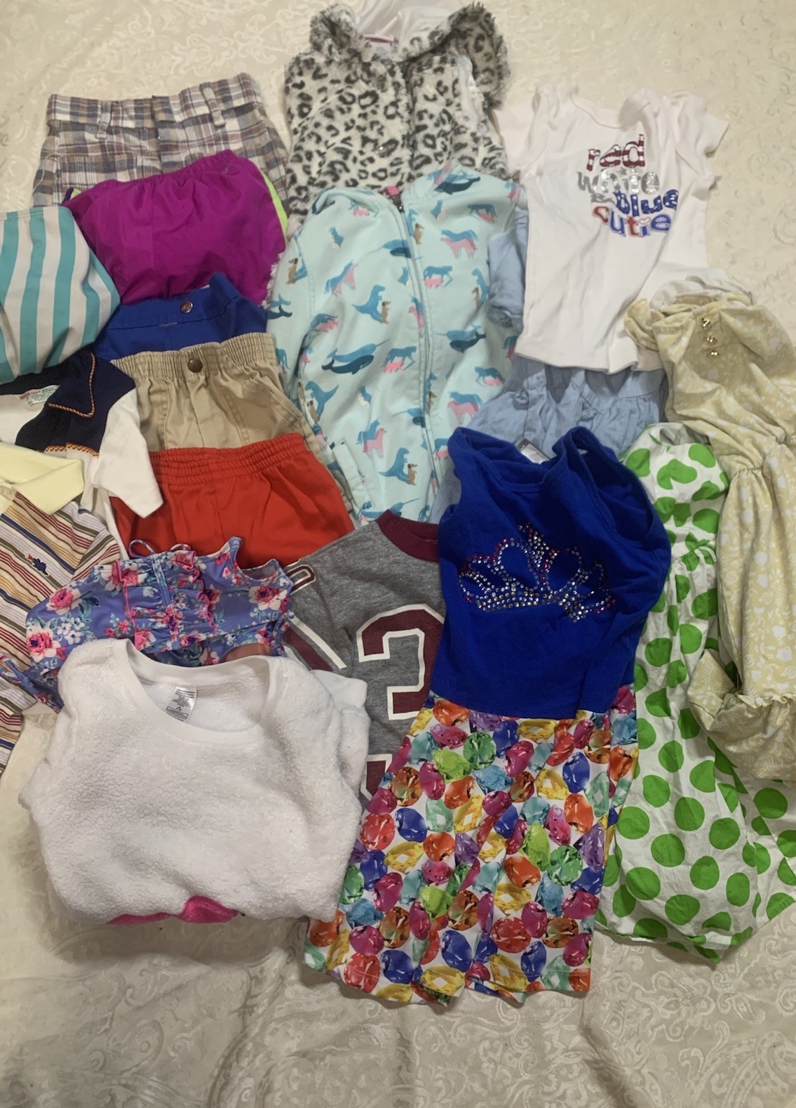 Lot of 18 Girls Clothes Fall/Winter/spring/Summer some VTG Mixed Sz 6-8