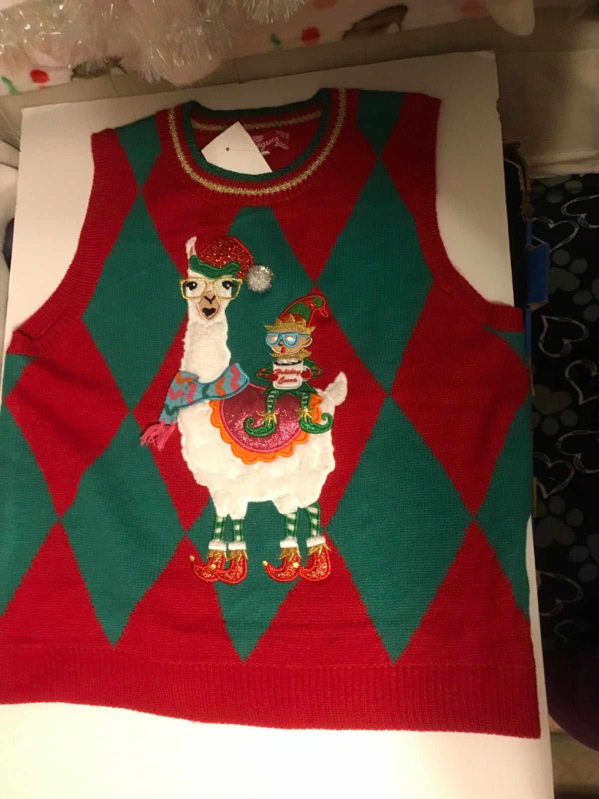 Holiday Novelty Ugly Sweater Skirt Vest Party Christmas Elf Sequins NWT Assorted