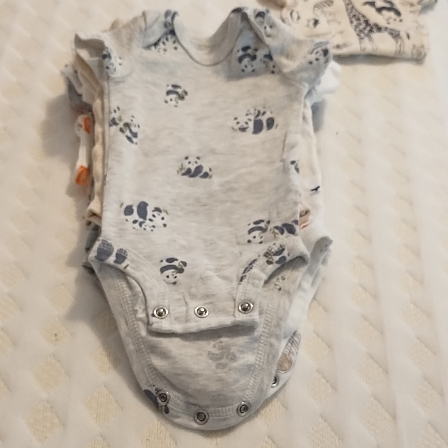 Gerber Unisex Baby Cotton Bodysuit Lot Multicolor Animal Print Pumpkins