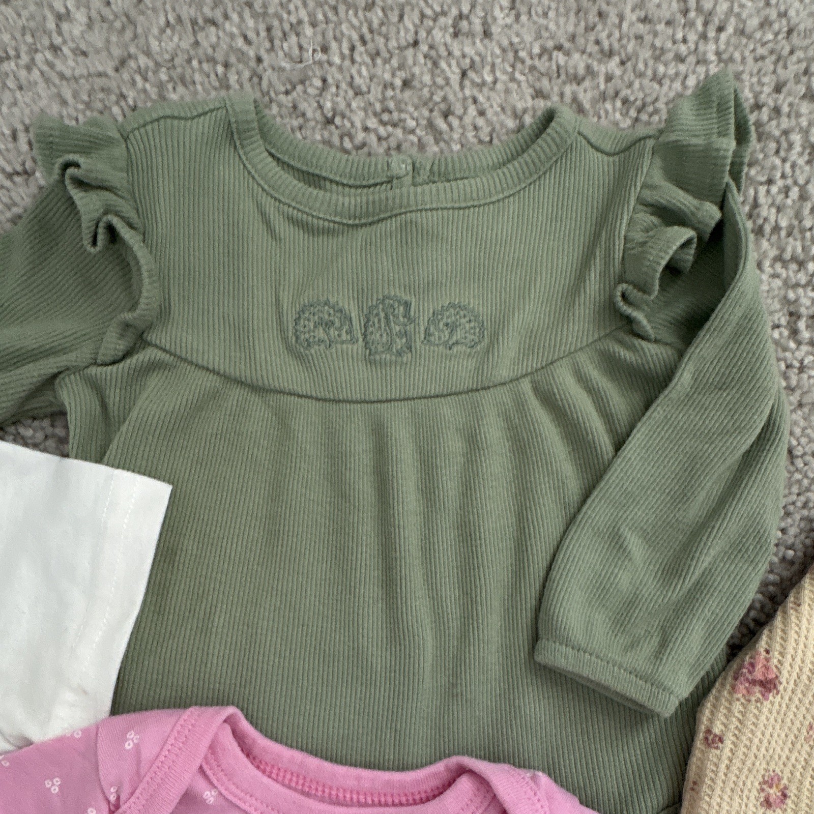 Hello Kitty Baby Girl 5pc Bodysuit Lot Multicolor Graphic Print Long Sleeve 3-6M