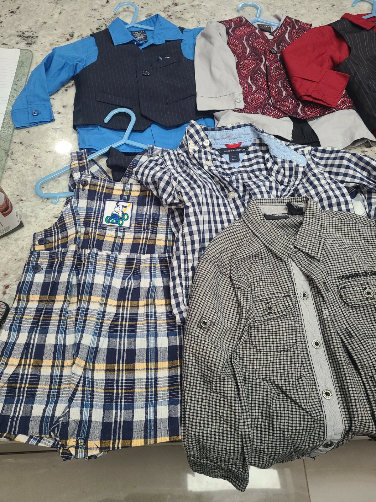 21 piece lot of Little Boys Size 12 – 24 months suits button down polo,nautica