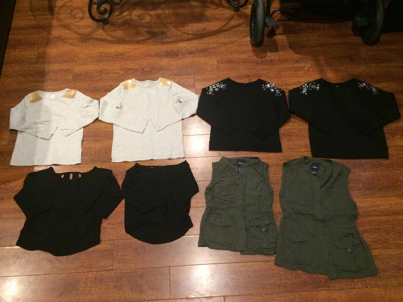 Lot of 8 pcs Girls Tops Baby GAP, TOTAL GIRLS, CRAZY 8, Size 5T/7T/8T/9T (5-9T)