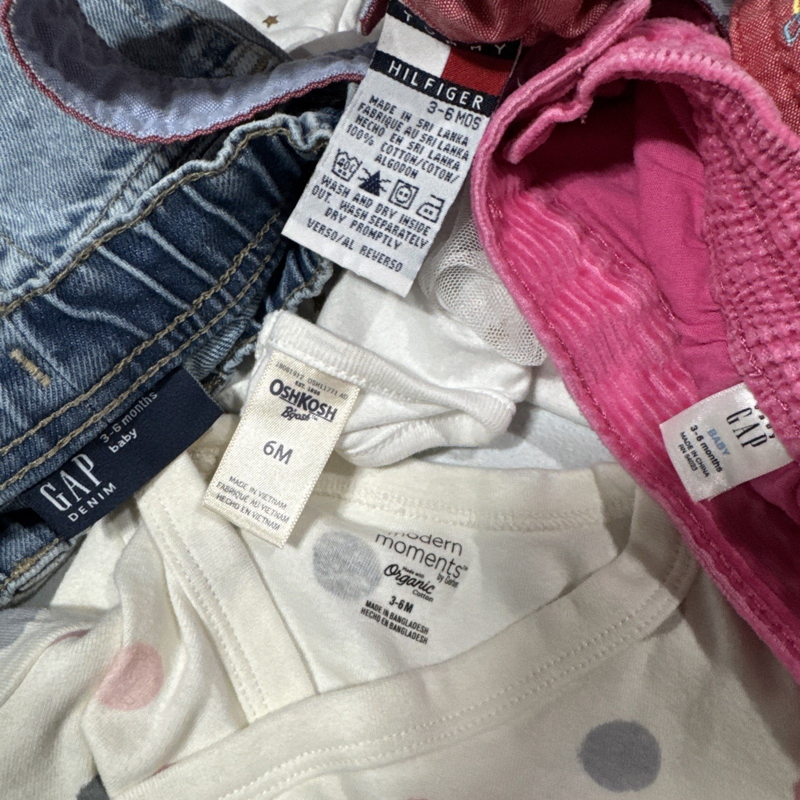 Lot of 5 Baby Girl 3-6M Dress, Bodysuits, Skort & Shorts Gap, Tommy H. & More