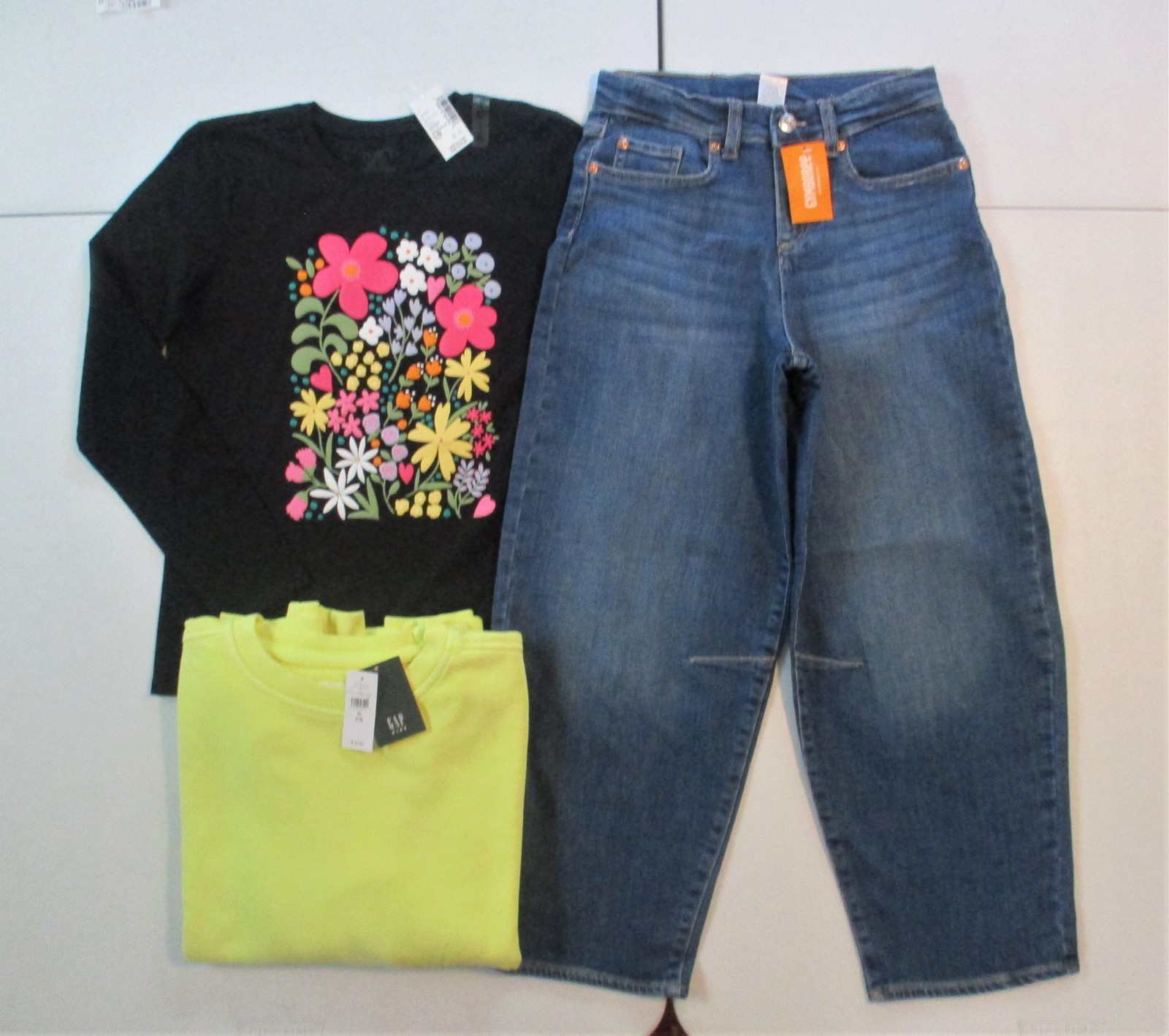 NWT GIRLS SZ 10/12 12 CLOTHES LOT SCHOOL FALL/WINTER JEANS,SWEATER,L/S TOPS&MORE