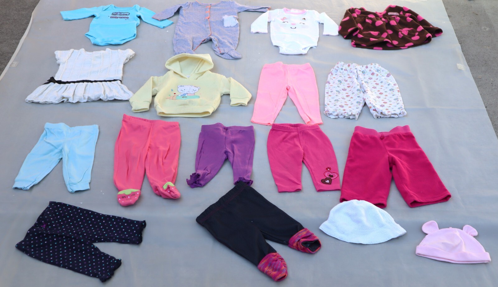 Baby girl fall winter spring clothing lot 19 size 6M, 6-9M (Carters, Just One Yo