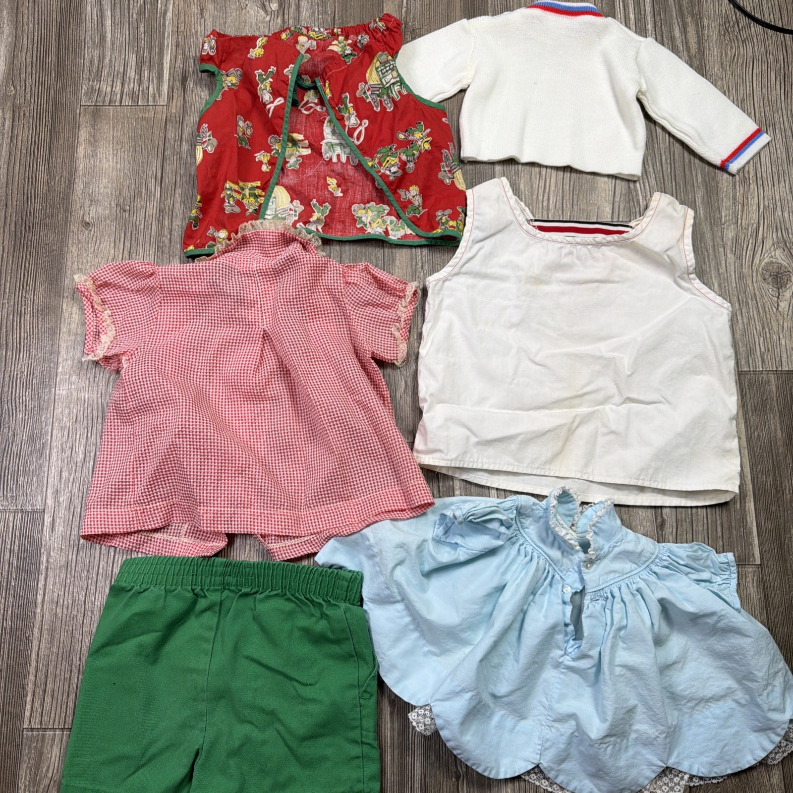 Vintage Kids Clothing Lot 50&rsquo;s to 90&rsquo;s Lot of 12 Sizes 3 Mo to 6T READ