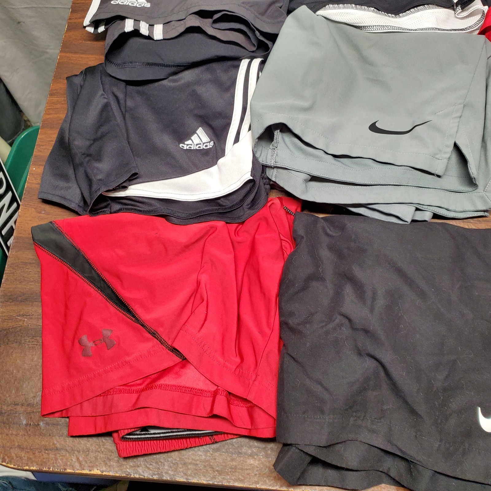 Lot of 9 Under Armour Nike Mens Medium Long Basketball Shorts Athletic Bundle
