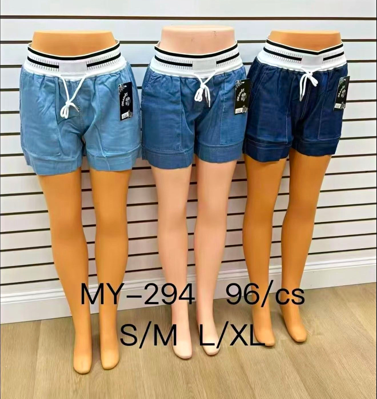 Blue Denim Shorts Mixed Lot MY-294 Solid Classic Unisex Baby Summer S/M L/XL