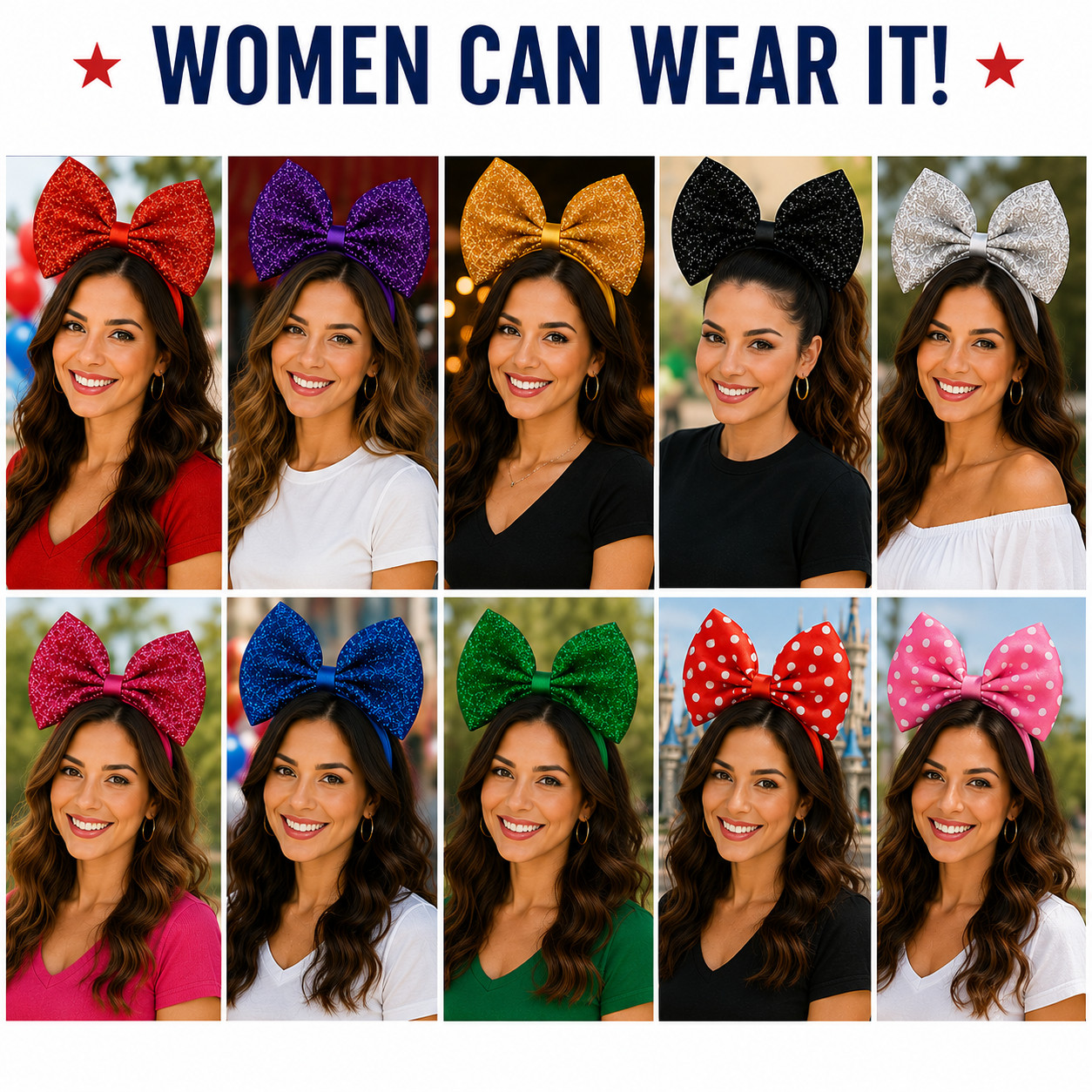Closeout Wholesale Lot 240 PC Cat Mouse Ears Bows Headband Hair Accessories Bulk