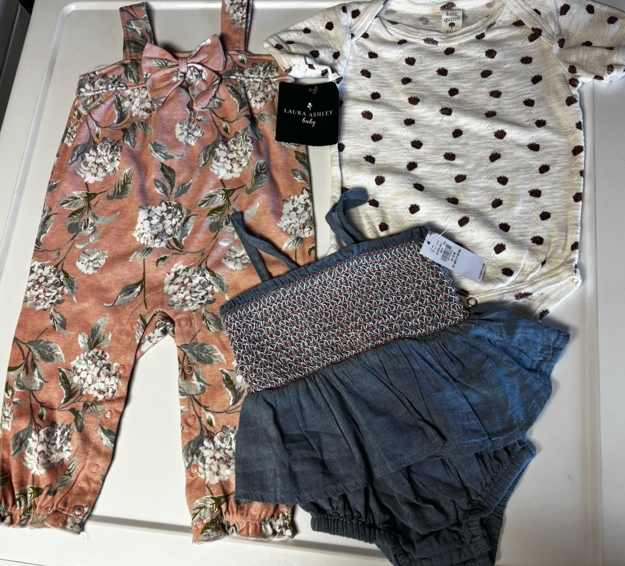 New Lot Of Baby Girl 6-9-12 Months Outfits Kate Quinn Old Navy Carters Bubble