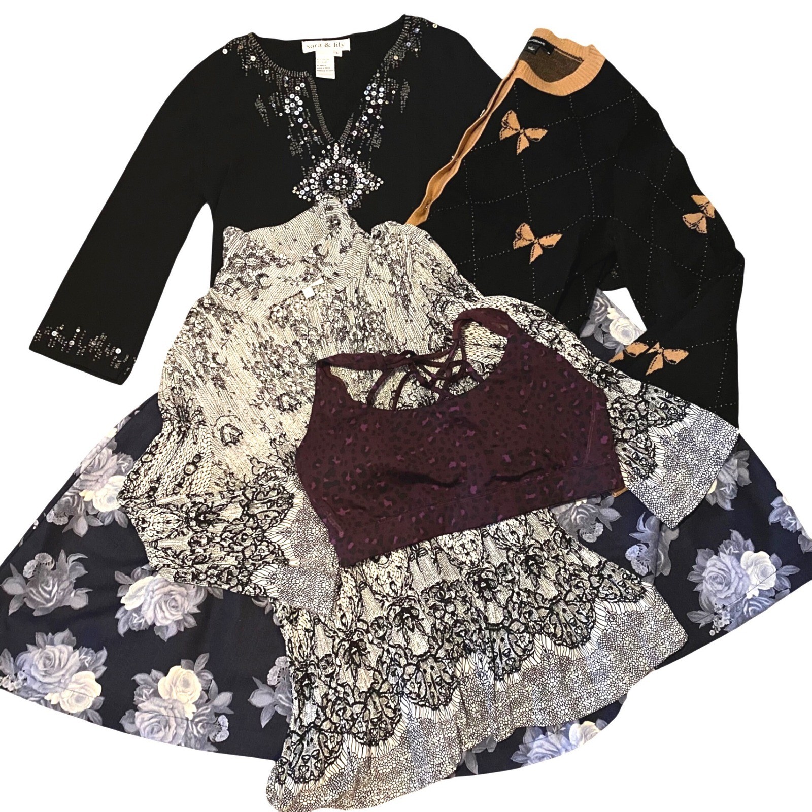 Women&rsquo;s Clothing Bundle lot (5pcs) Medium 8-10 feminine coquet vintage whimsy