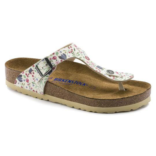 CLEARANCE Birkenstock GIZEH Meadow Flowers Beige 35 SOFT FOOTBED BNIB 1012770