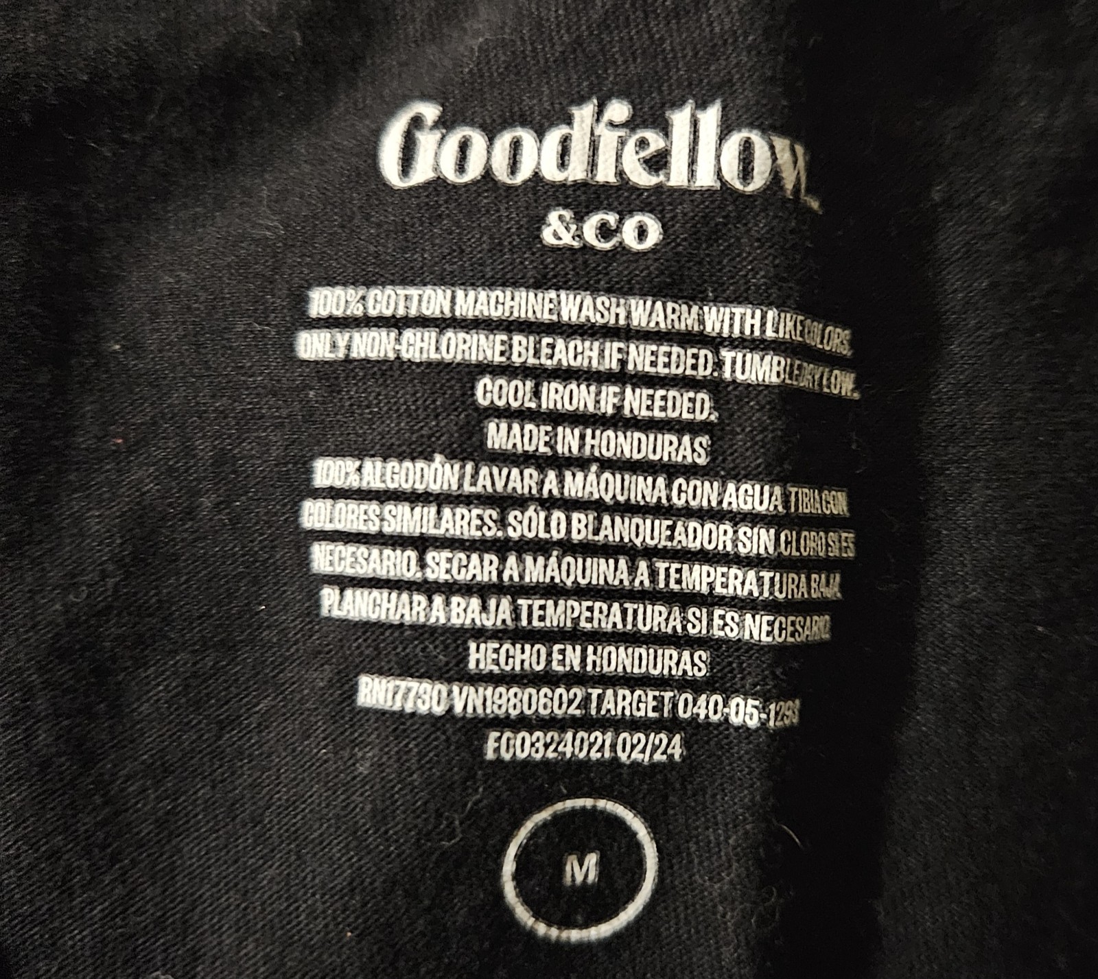Goodfellow & Co Black V-Neck Tee Lot Size M + Arizona Bootcut Jeans 34×32