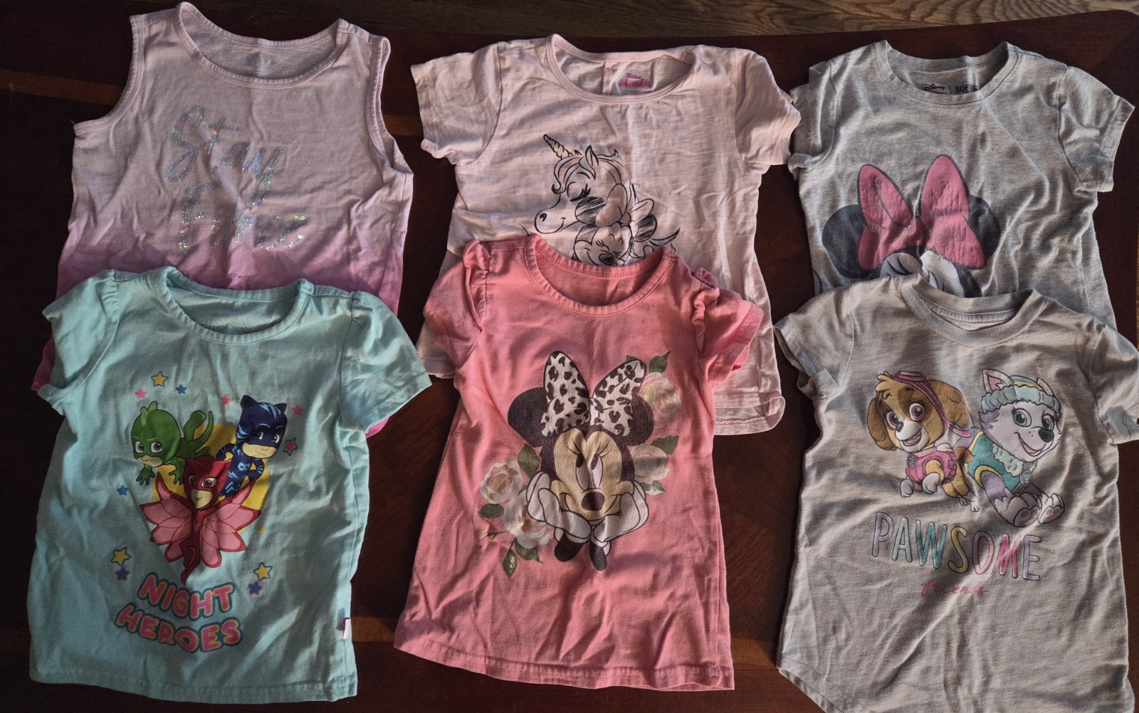 girl size 4t Mixed Clothing Lot Graphic Tops, Shorts & Skirts Minnie Unicorn