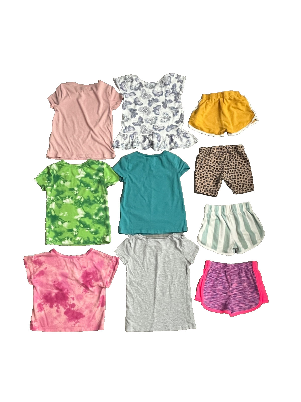 Girls Clothing Lot – T-Shirts & Shorts, St. Patrick&rsquo;s/Cat/Butterfly Size XS/4-5