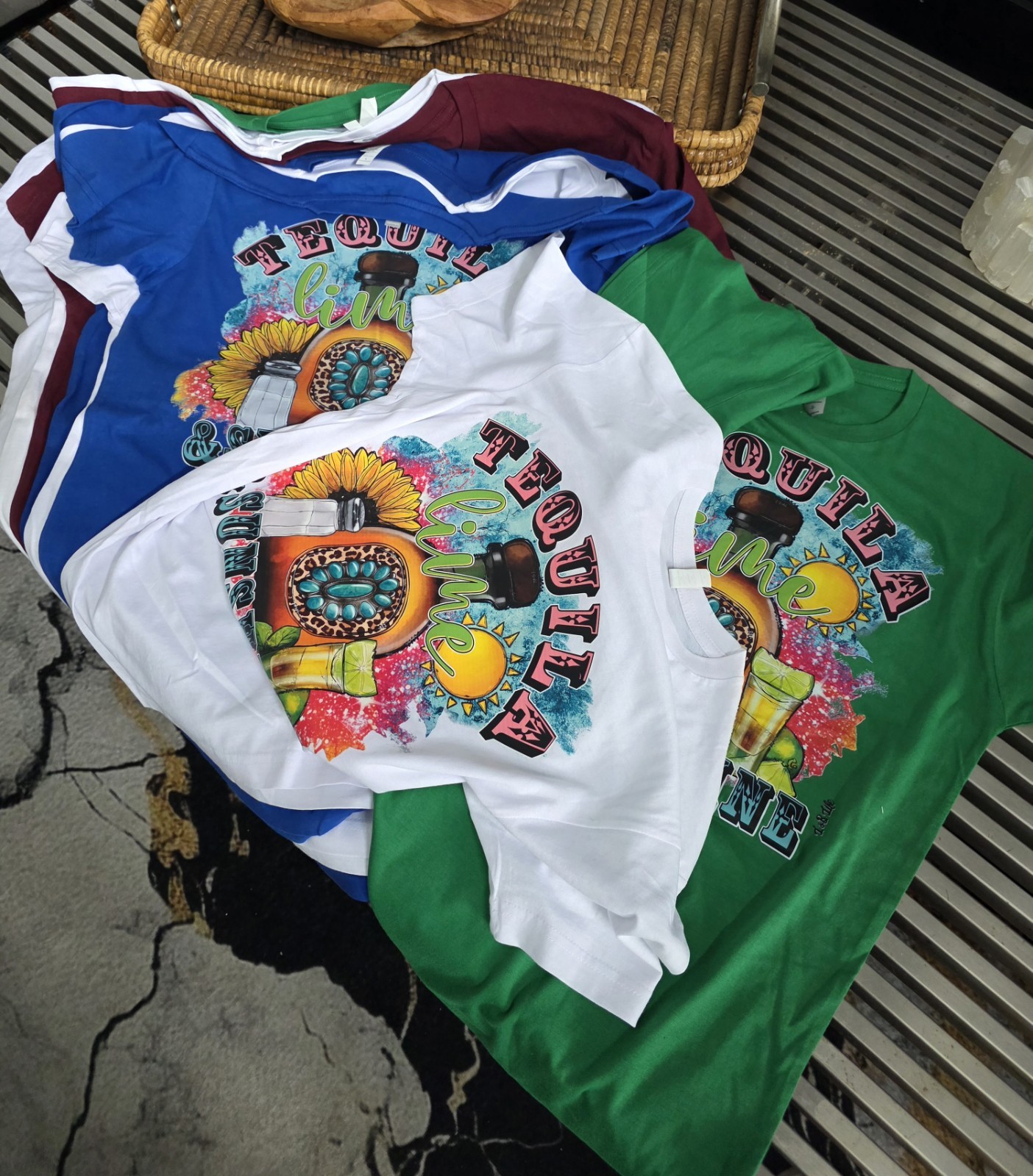 Ten Cotton Heritage S-XL Unisex Cotton Graphic Tee Tequila Lime & Sunshine