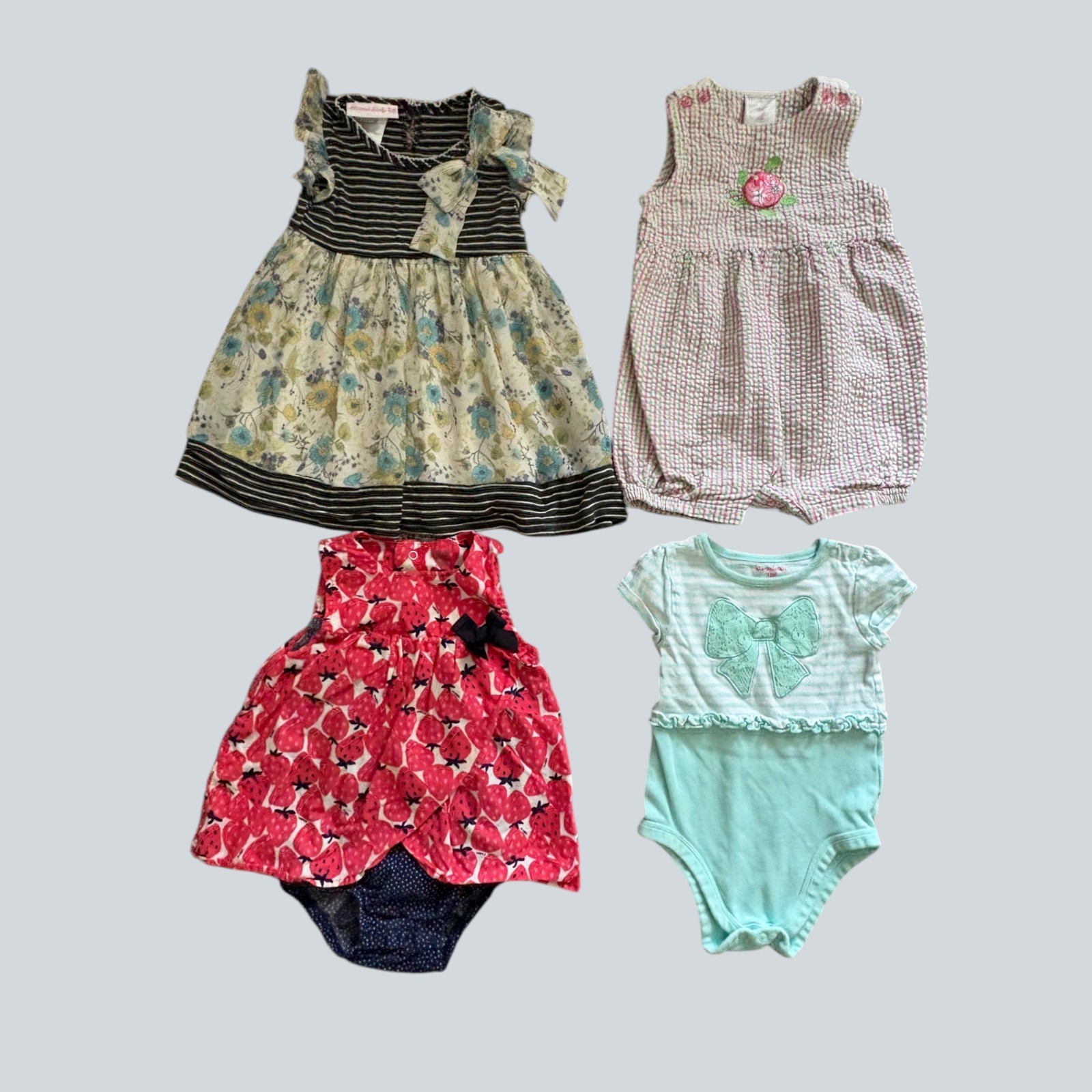 Girls Clothes Lot 19 Pieces Assortes Styles and Brands Cat&Jack, Disney, Roxy