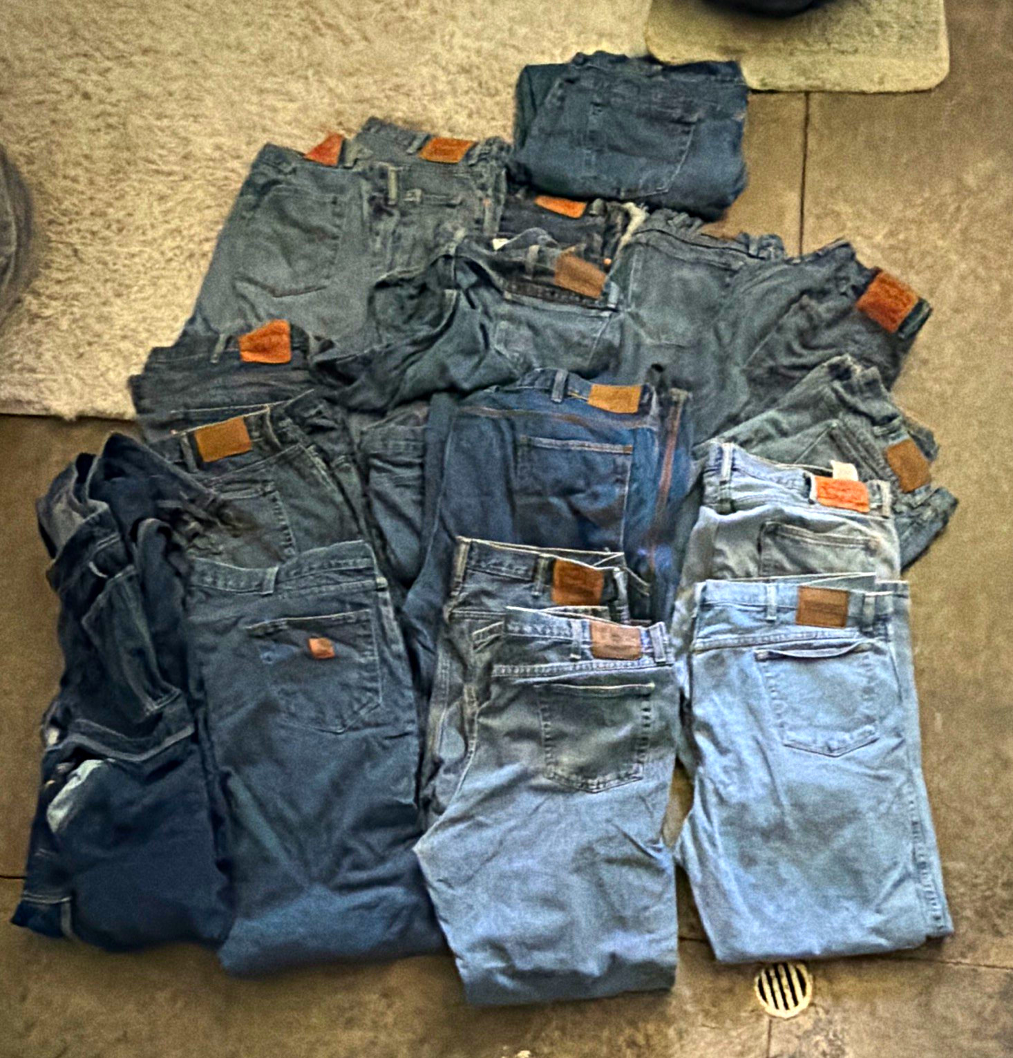 Wrangler, Levi, Schmidt Jeans Pants Blue Solid Everyday 40-44×30-32