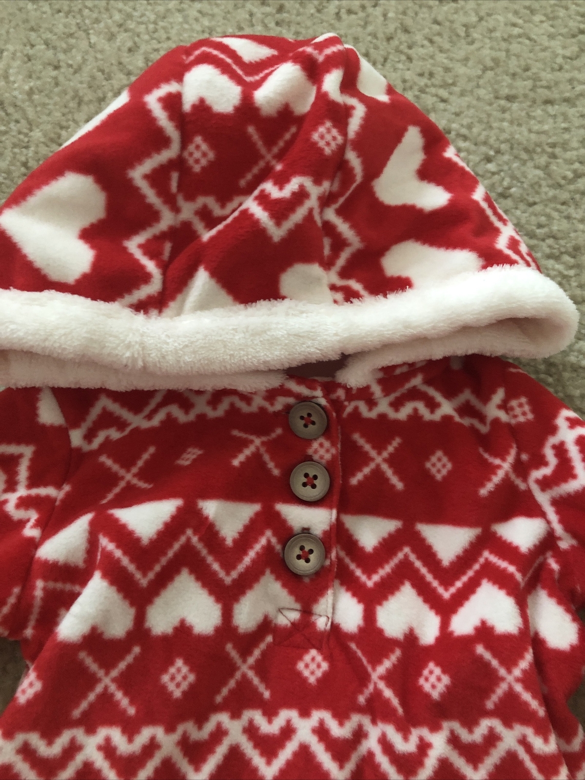 New Baby Girl Carter’s Heart/Valentine’s Day One Piece-size 6 Months