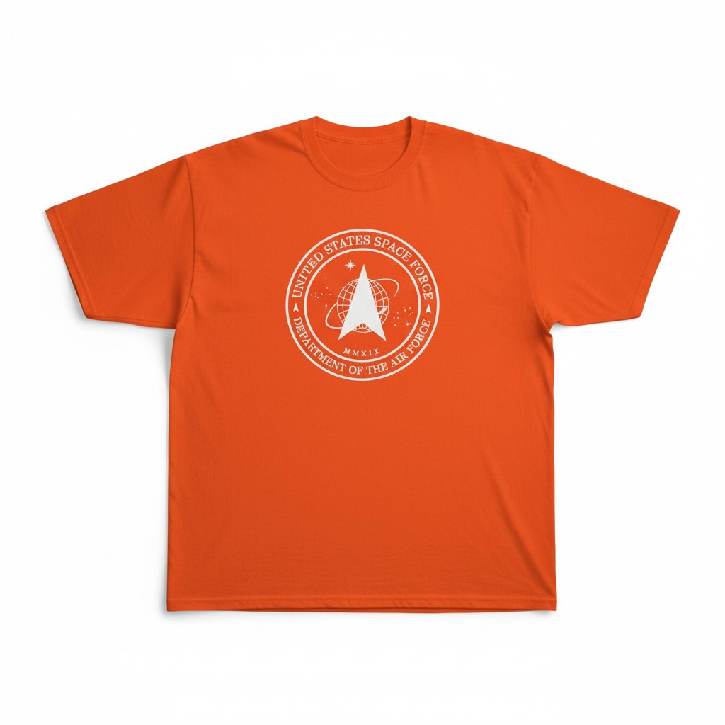 ORANGE 🍊🍊SPACE PORT United States Space Port T-Shirt Size 4X, Unique.