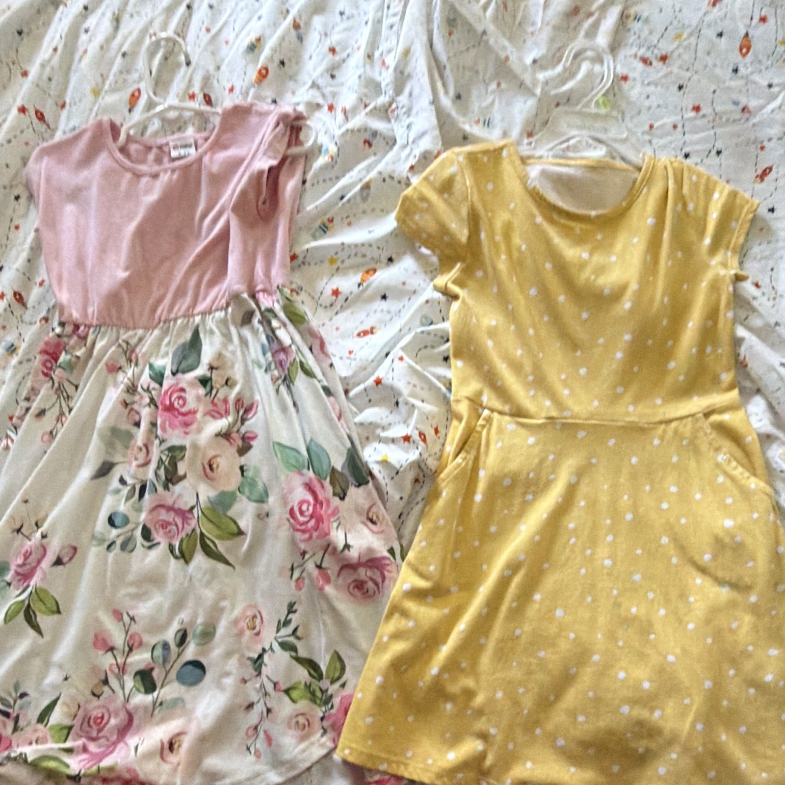 Girl Dress Lot of 6 size 6/7 yearsCotton Blend Floral Polka Dot