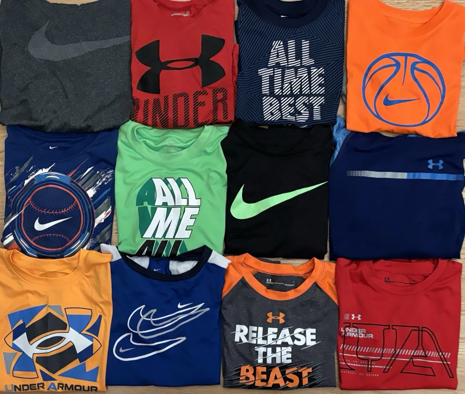 Lot Of 20pcs Boys Name Brand Clothe Spring Summer Size 7-8 Nike Adidas Shorts..