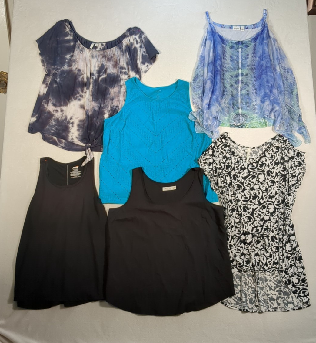 Lot Of 6 XL Women&rsquo;s Summer Tops Various Brands