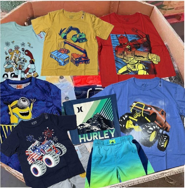 Lot Of 20pcs Boys Clothe Size 6-7T Spring Summer Shorts, Graphic Shirts NWOT